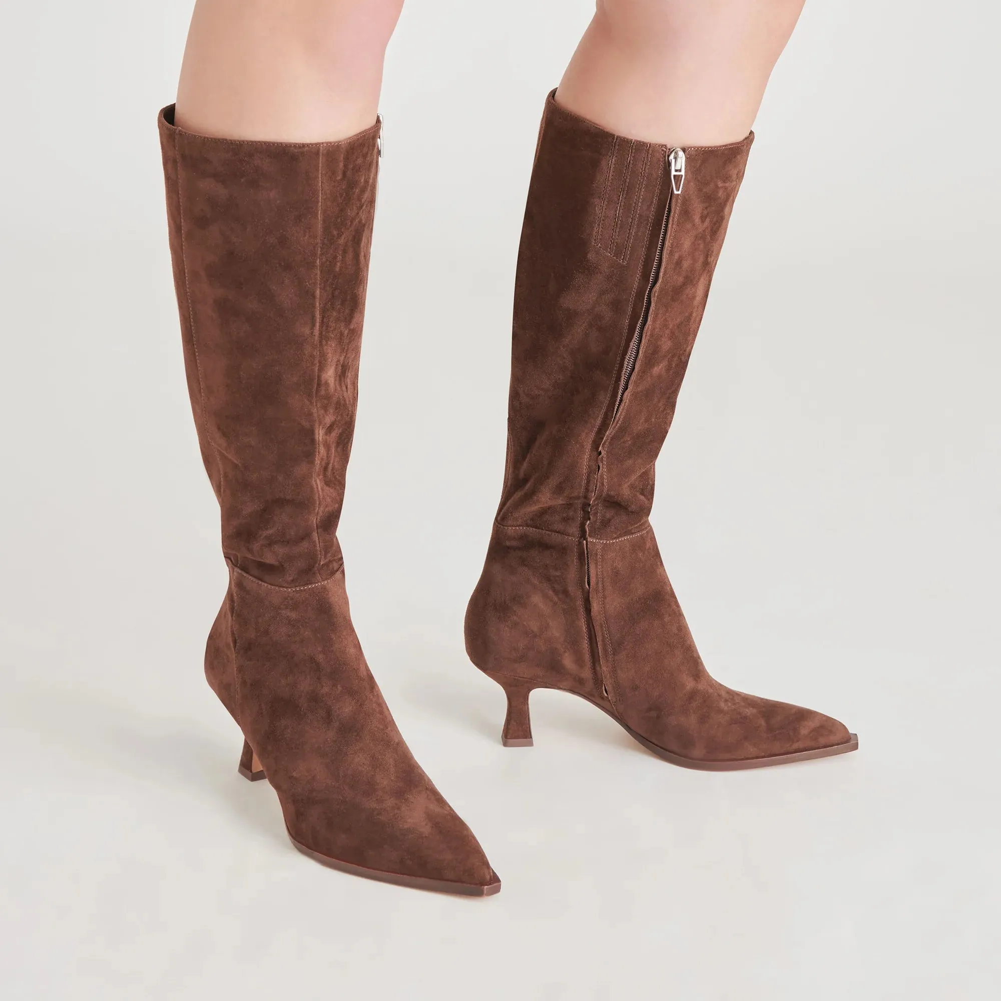 The Auggie Boots by Dolce Vita - Dark Brown Suede